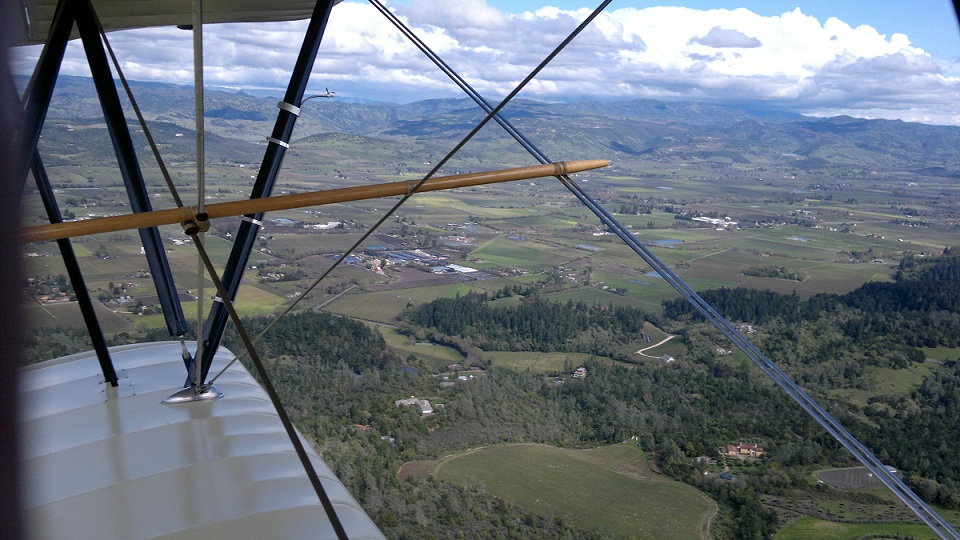 View of Napa from a Travel Air 4000